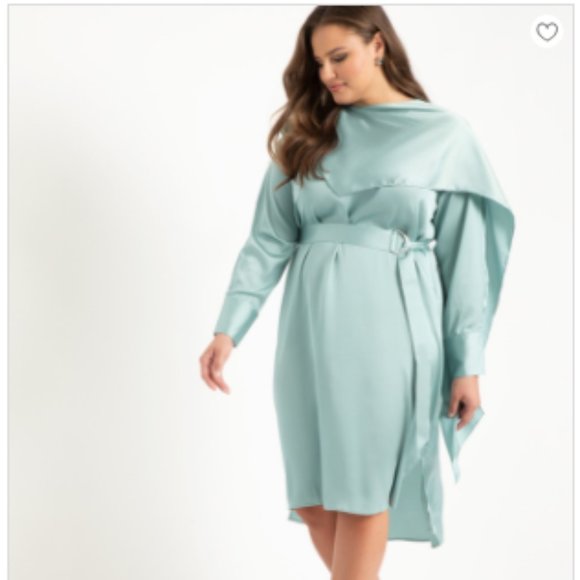 Scarf Neck Dress with Long Sleeves (Size 24) - Picture 2 of 6